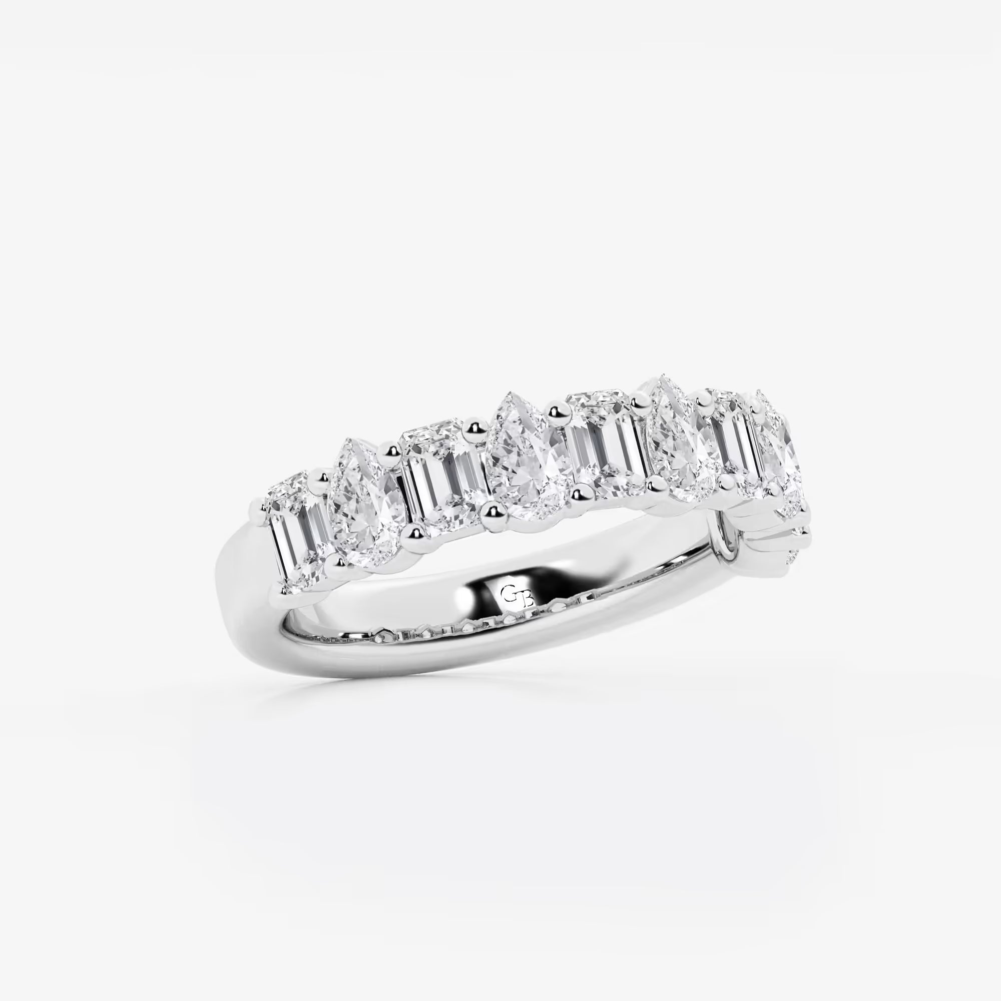 Alternéra Luxe Emerald & Pear Lab-Grown Diamond Ten-Stone Anniversary Band