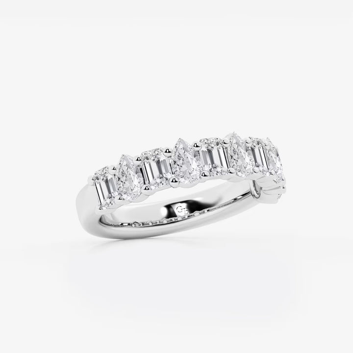 Alternéra Luxe Emerald & Pear Lab-Grown Diamond Ten-Stone Anniversary Band