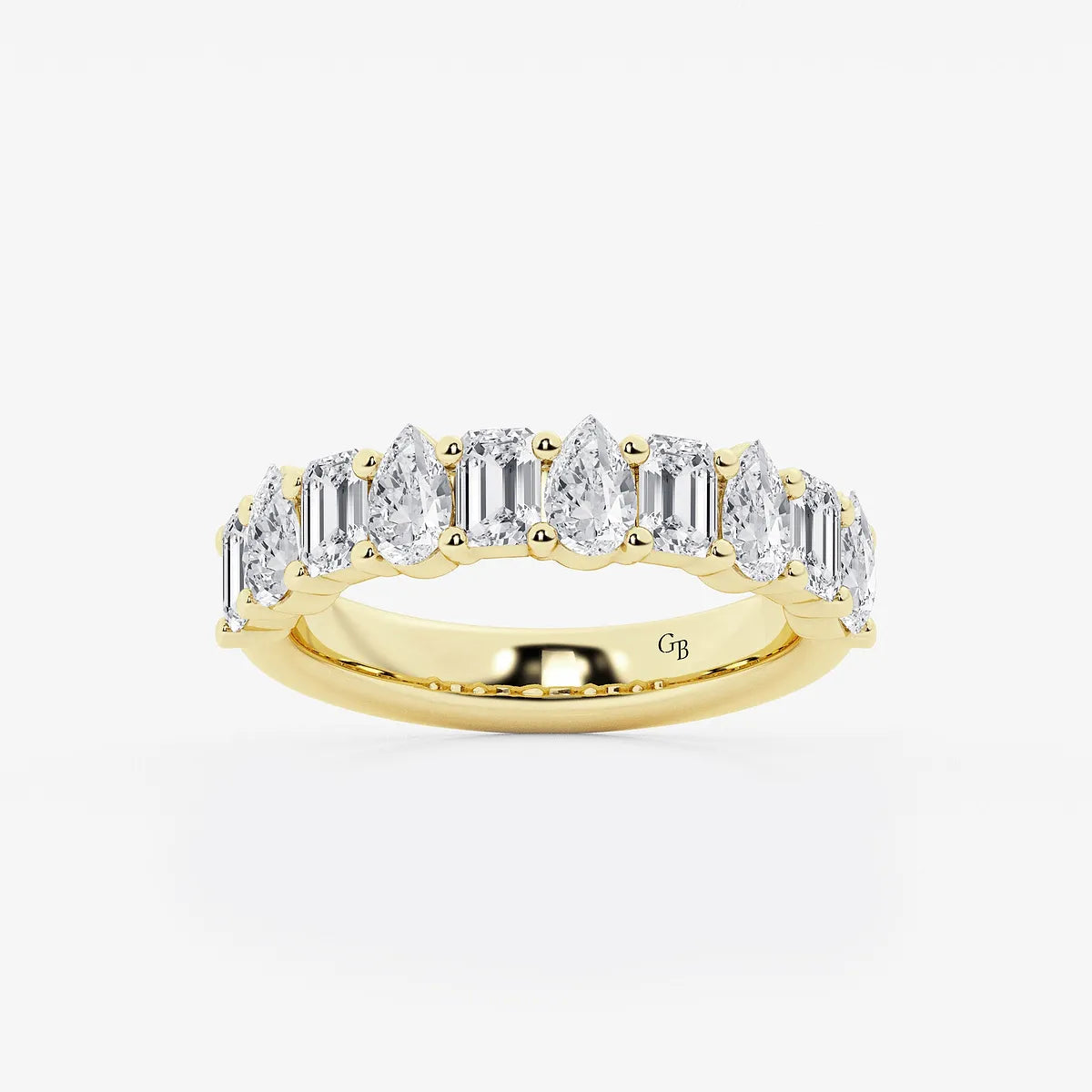 Alternéra Luxe Emerald & Pear Lab-Grown Diamond Ten-Stone Anniversary Band