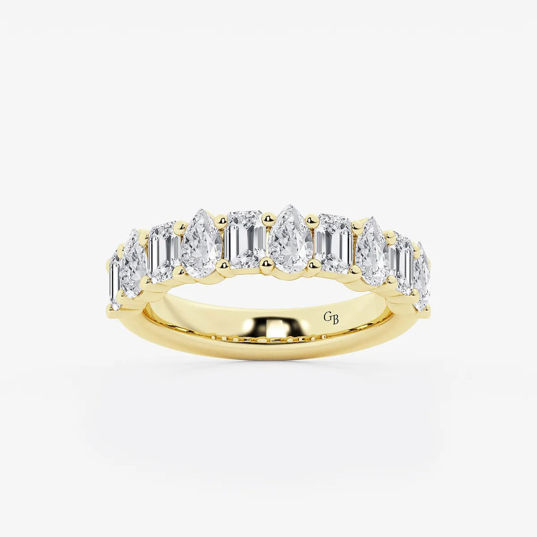 Alternéra Luxe Emerald & Pear Lab-Grown Diamond Ten-Stone Anniversary Band