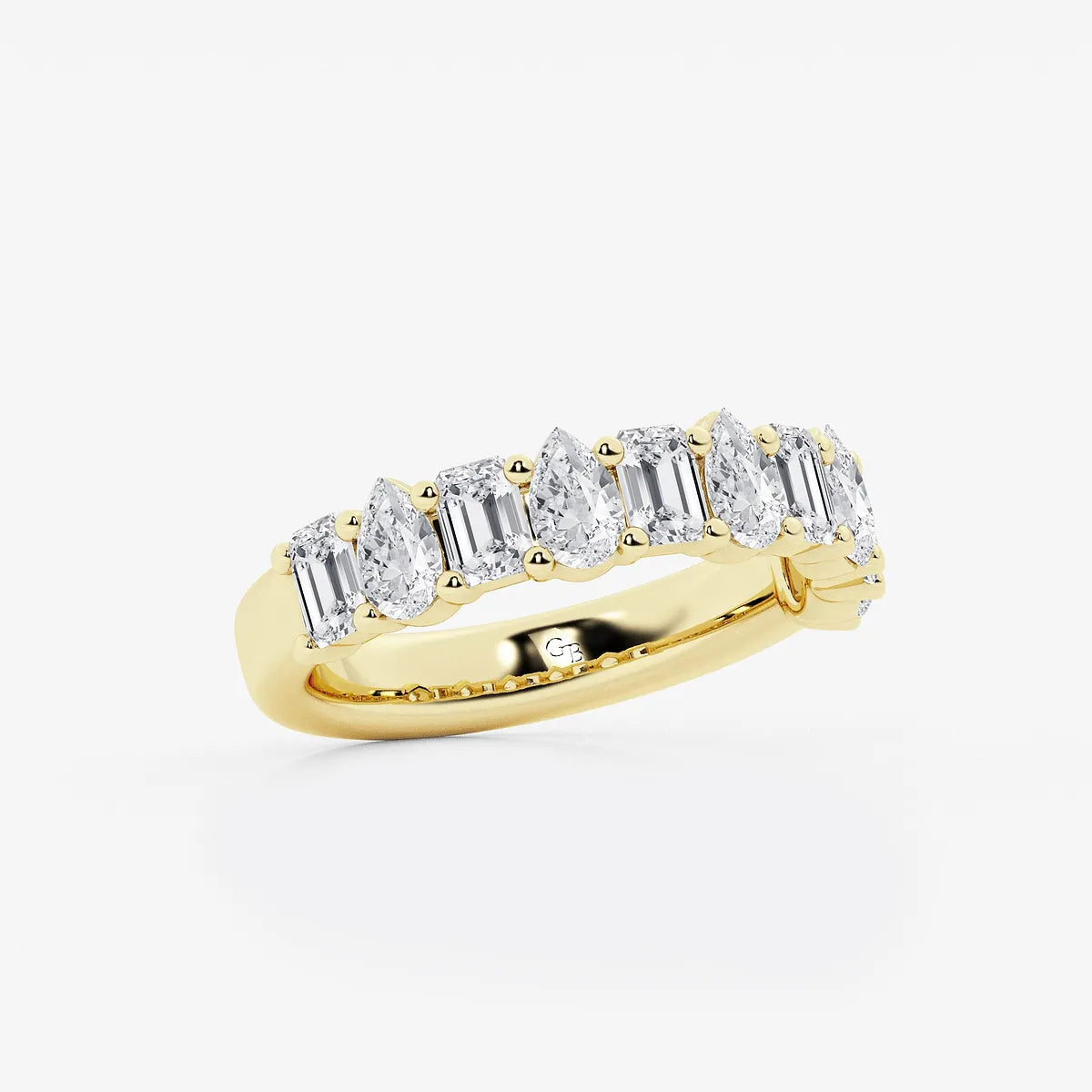Alternéra Luxe Emerald & Pear Lab-Grown Diamond Ten-Stone Anniversary Band