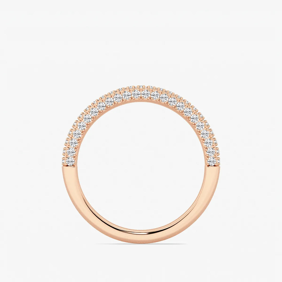 Arcelle Round Lab-Grown Diamond Prong Set Contour Wedding Band