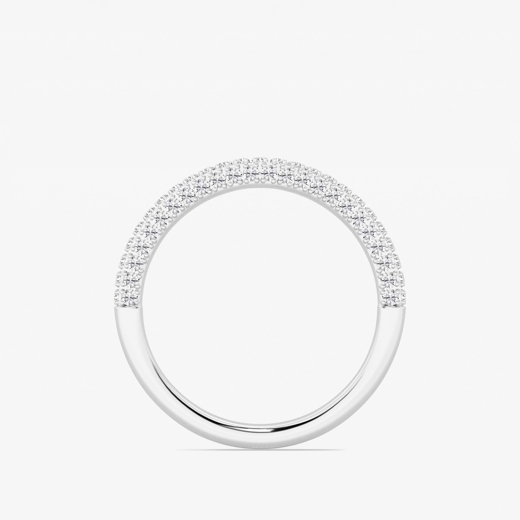 Arcelle Round Lab-Grown Diamond Prong Set Contour Wedding Band