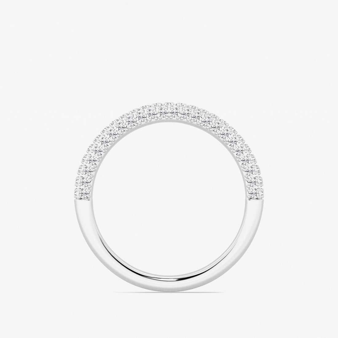 Arcelle Round Lab-Grown Diamond Prong Set Contour Wedding Band