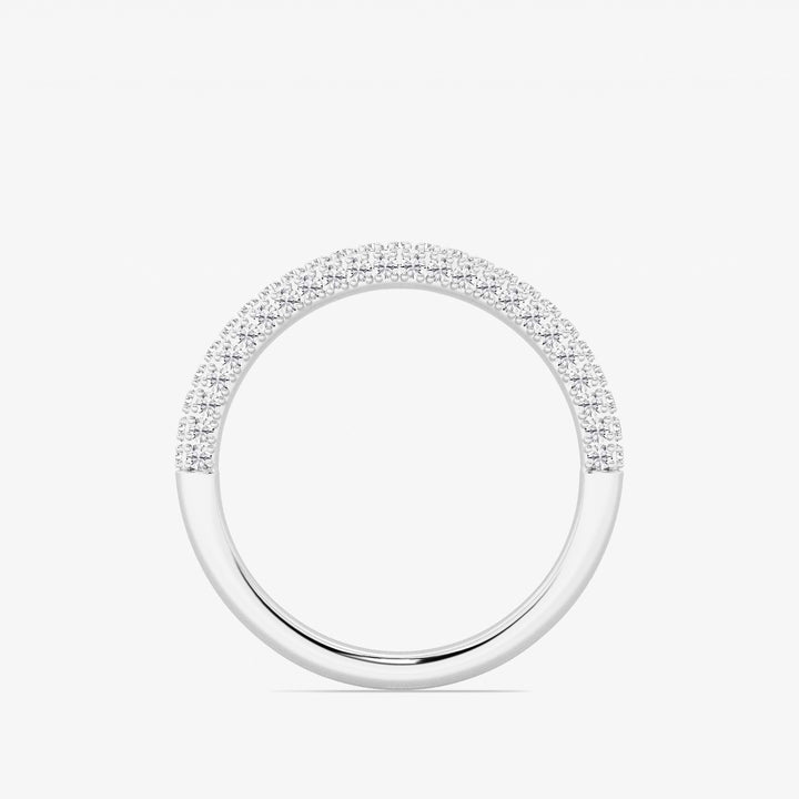 Arcelle Round Lab-Grown Diamond Prong Set Contour Wedding Band