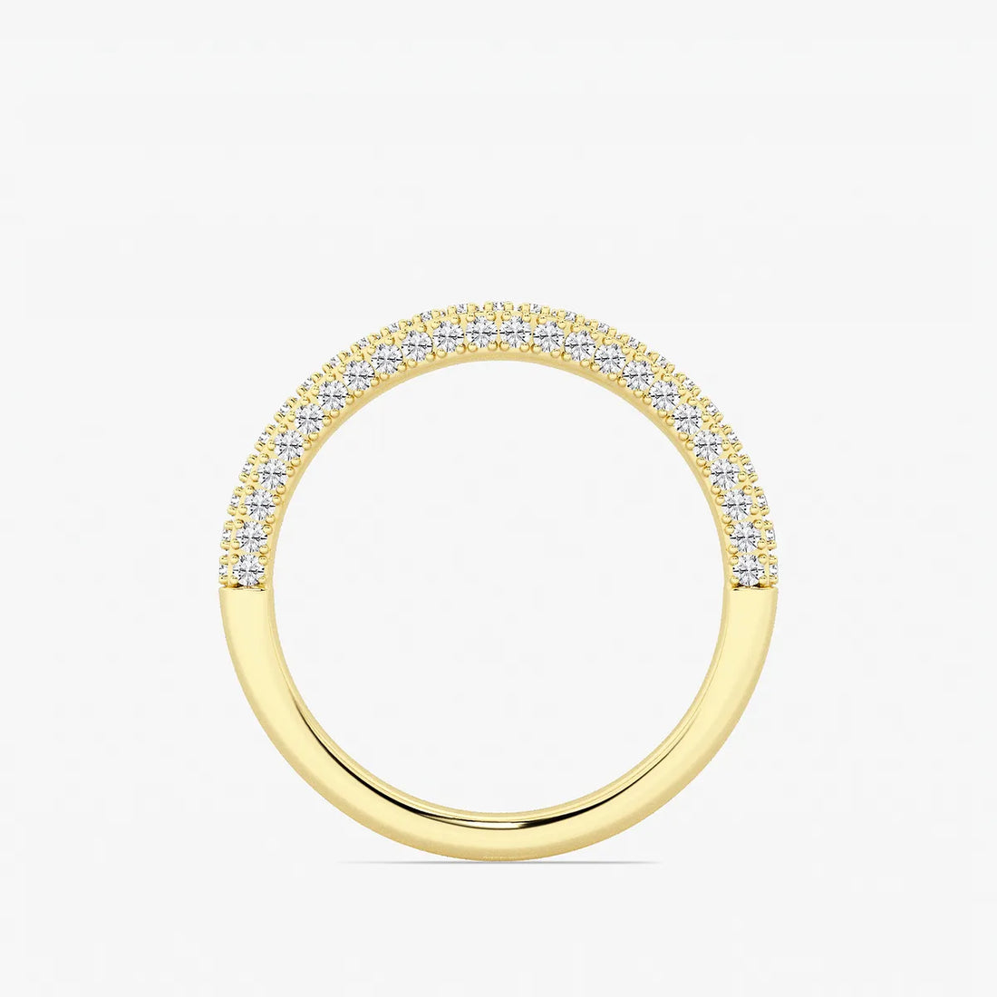 Arcelle Round Lab-Grown Diamond Prong Set Contour Wedding Band