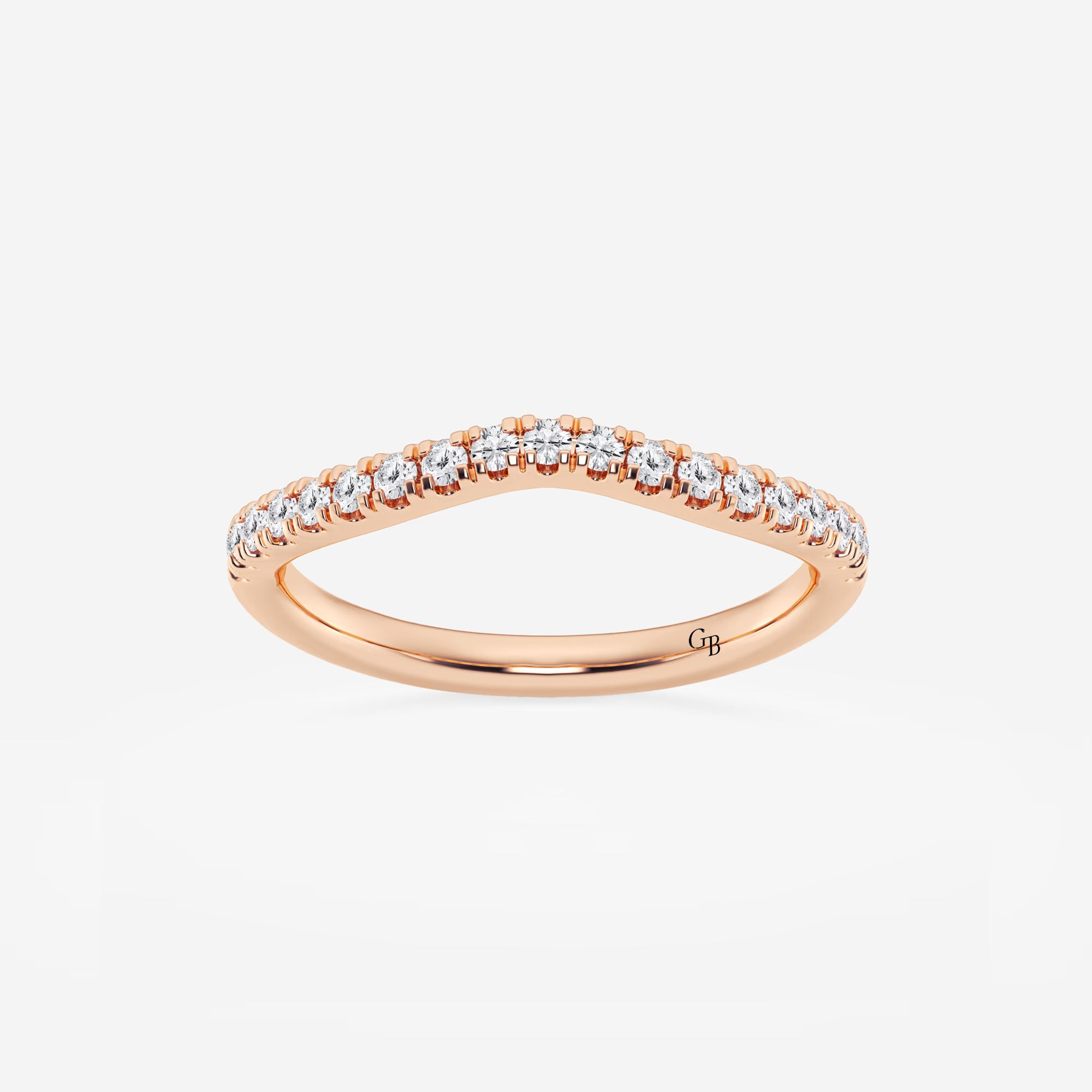 Contoura Grace Round Lab-Grown Diamond Contour Wedding Band