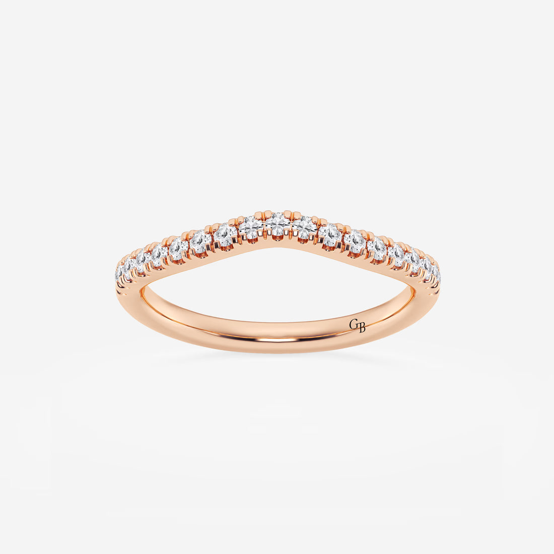 Contoura Grace Round Lab-Grown Diamond Contour Wedding Band