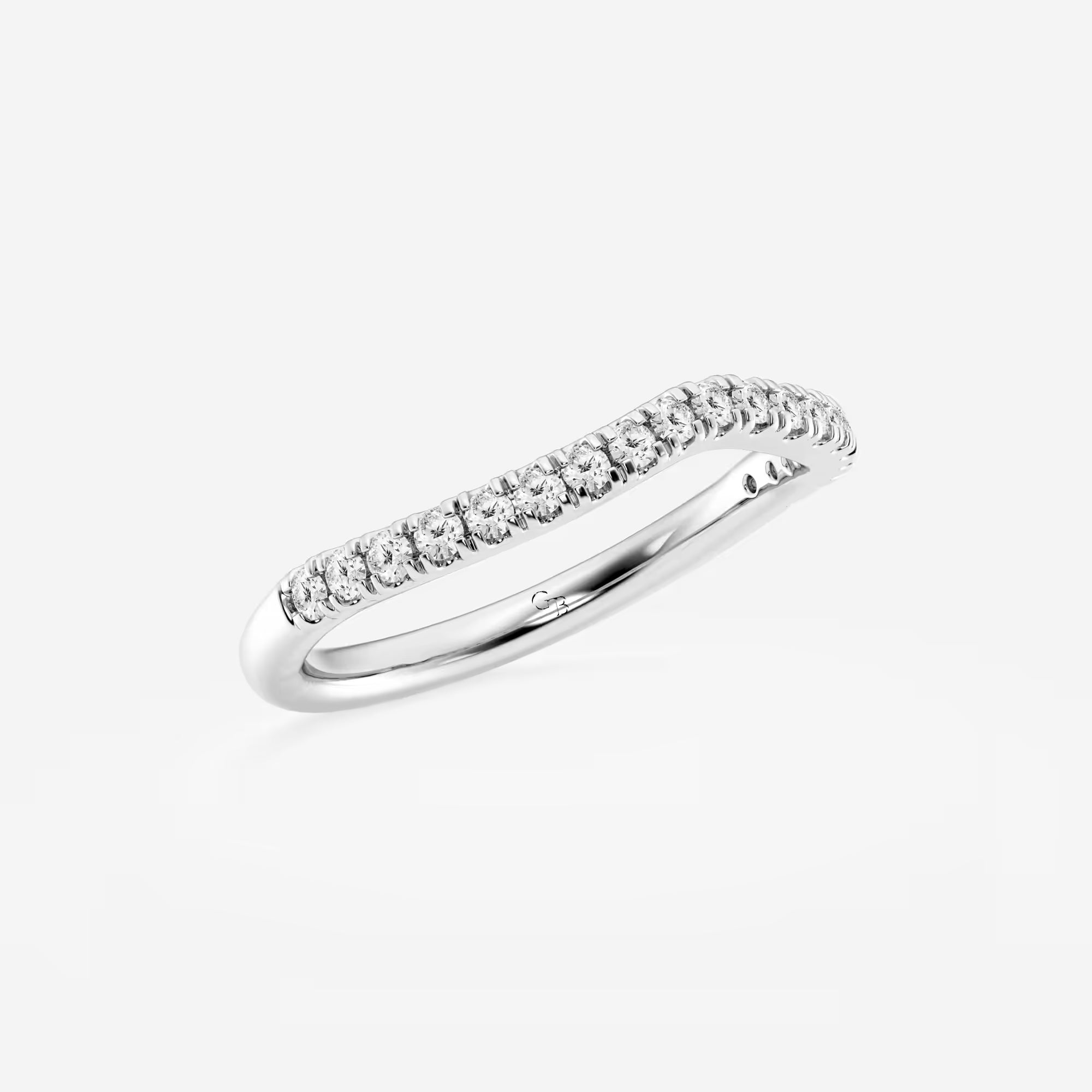 Contoura Grace Round Lab-Grown Diamond Contour Wedding Band