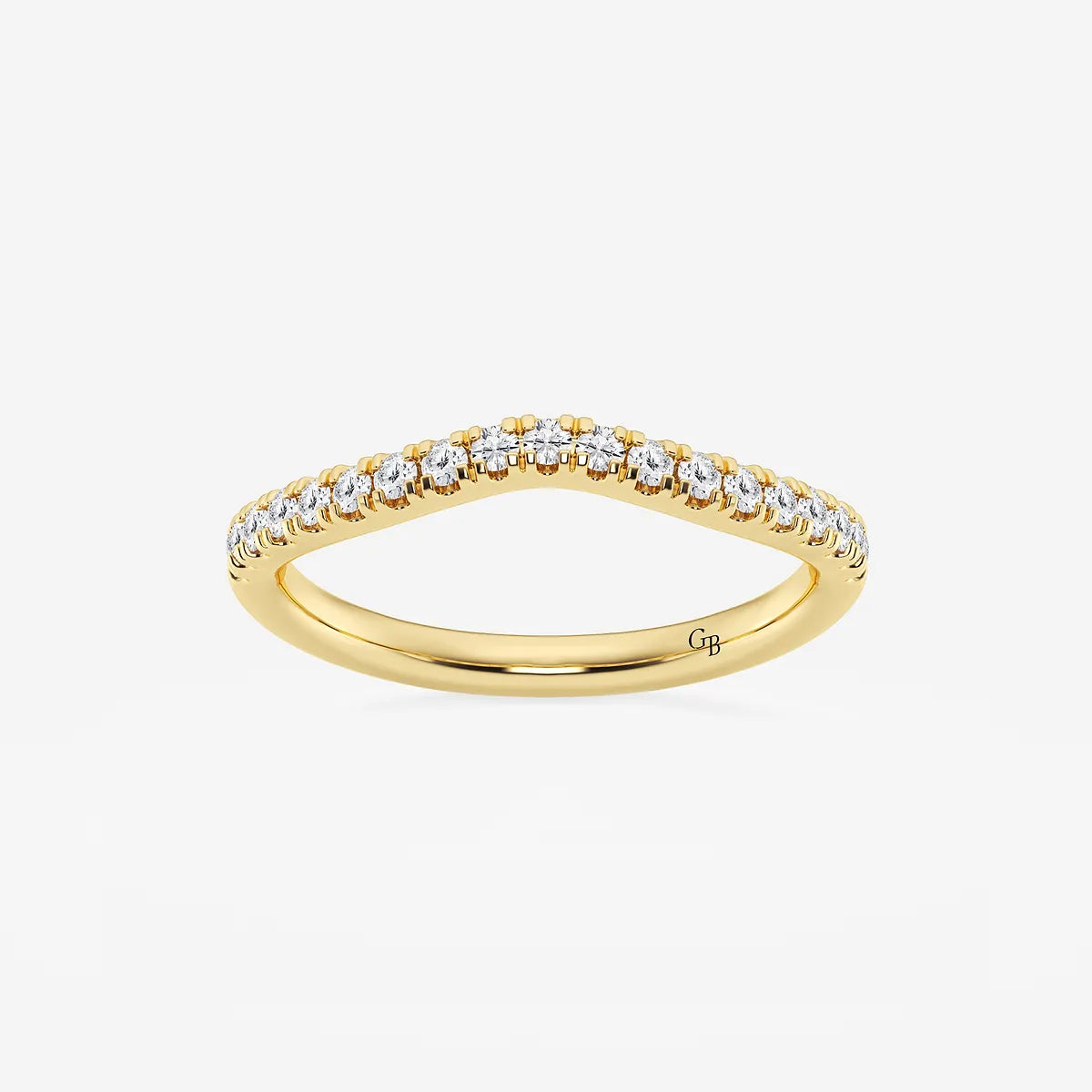 Contoura Grace Round Lab-Grown Diamond Contour Wedding Band