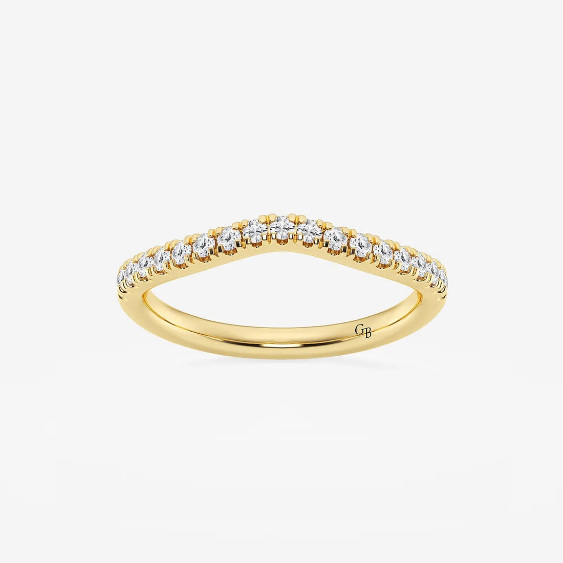 Contoura Grace Round Lab-Grown Diamond Contour Wedding Band