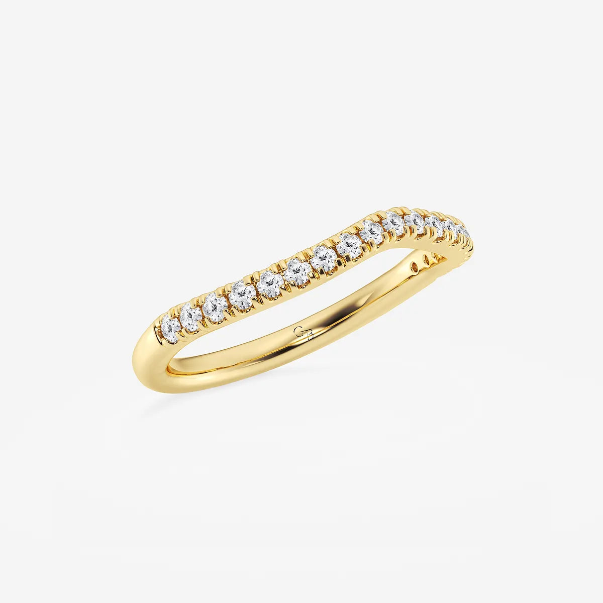 Contoura Grace Round Lab-Grown Diamond Contour Wedding Band