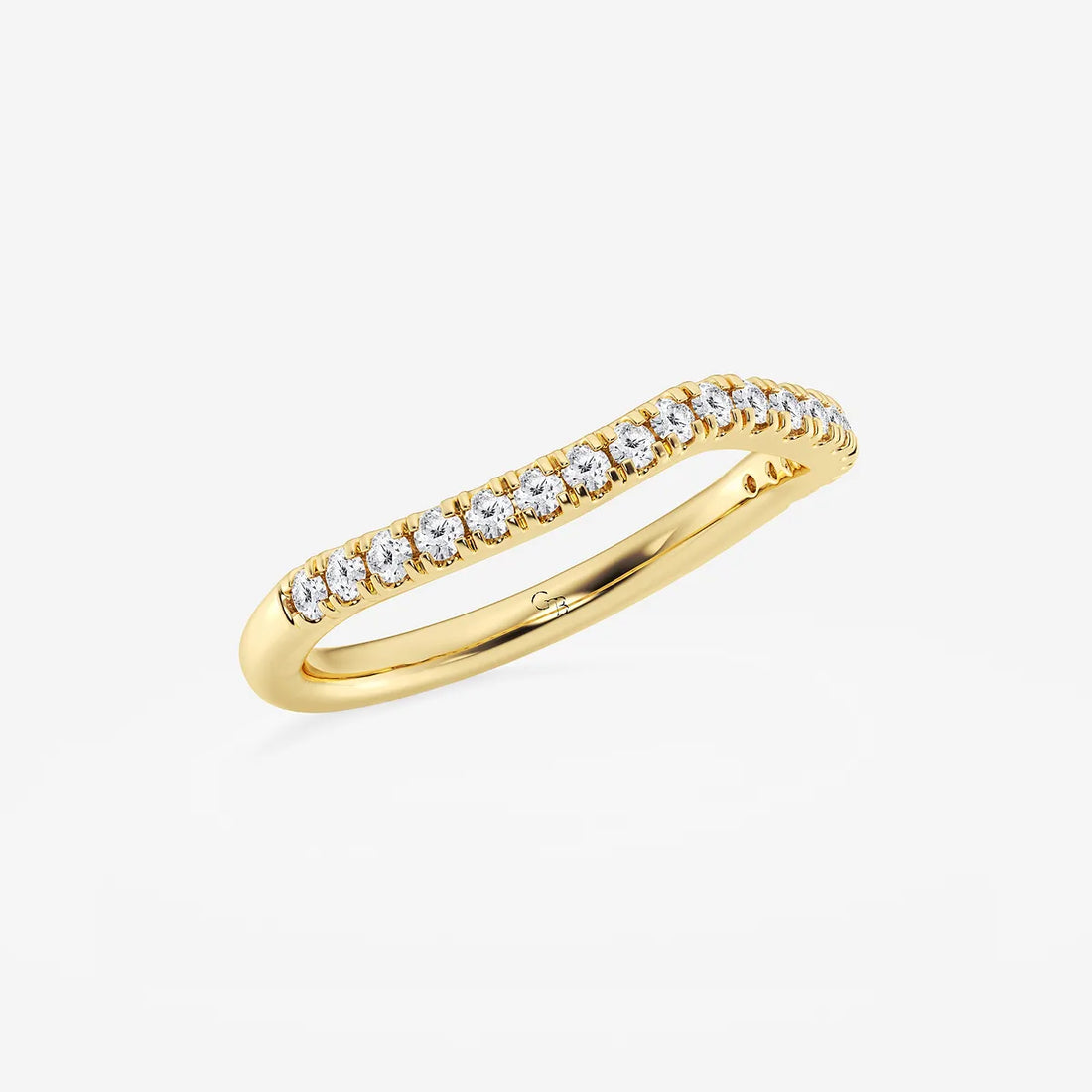 Contoura Grace Round Lab-Grown Diamond Contour Wedding Band
