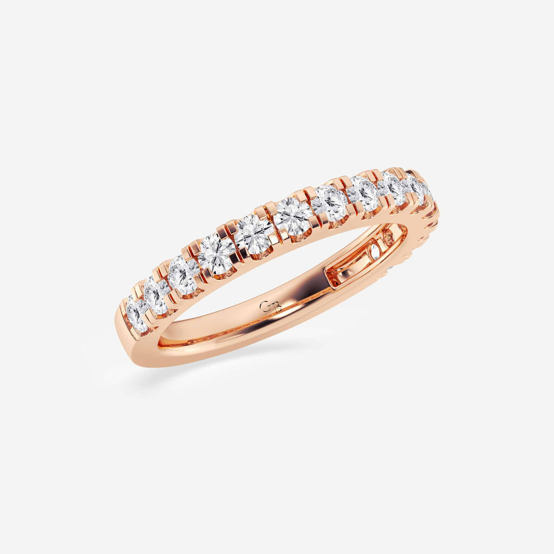 Aurelian Round Lab-Grown Diamond Classic Prong Set Wedding Band