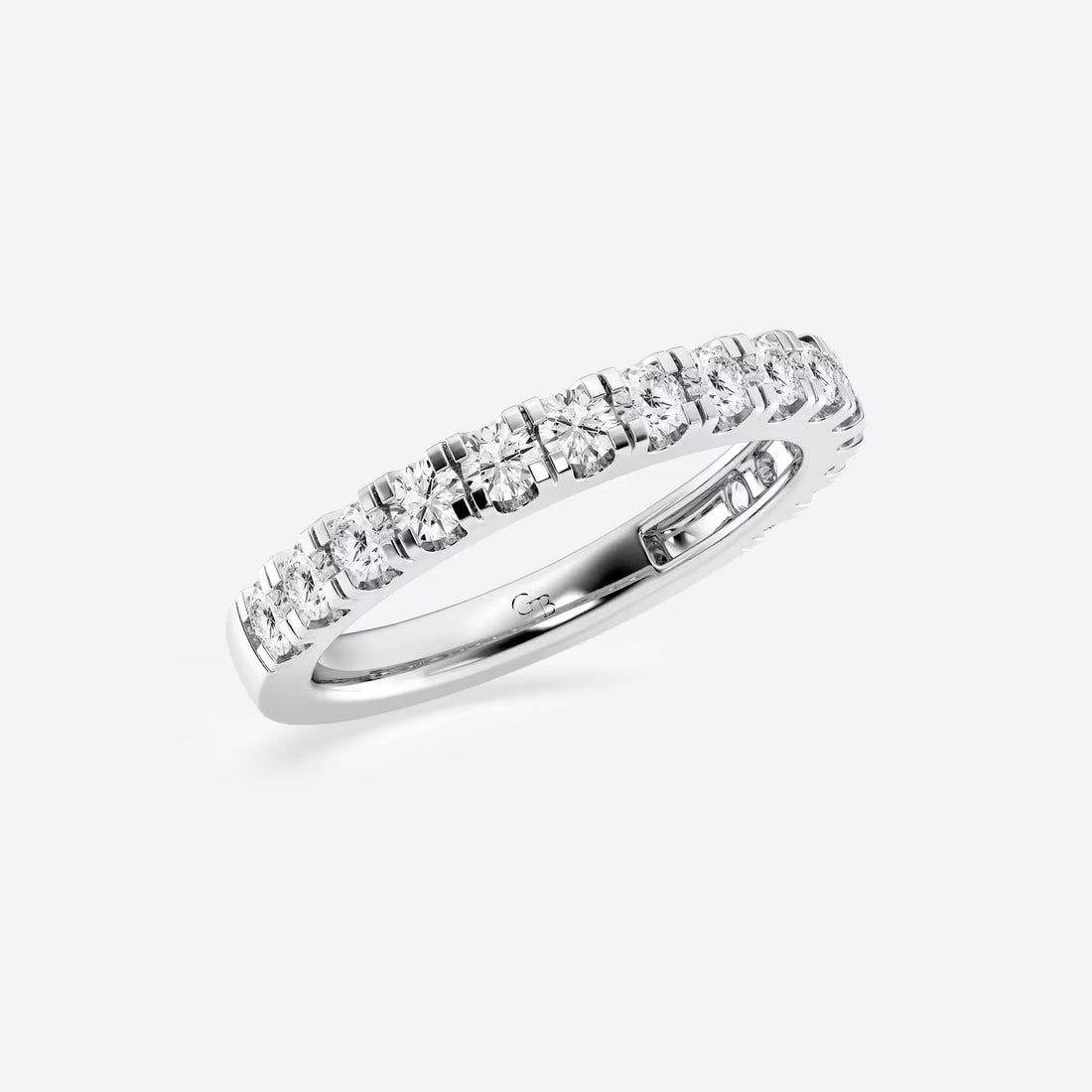 Aurelian Round Lab-Grown Diamond Classic Prong Set Wedding Band