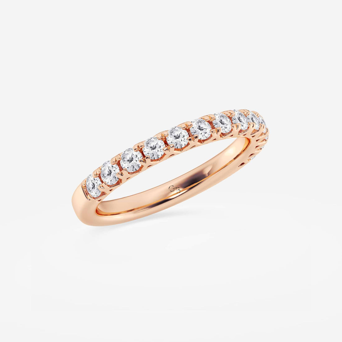 Platina Aure Round Lab-Grown Diamond Prong Set Wedding Band