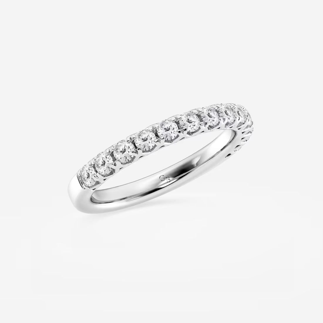 Platina Aure Round Lab-Grown Diamond Prong Set Wedding Band