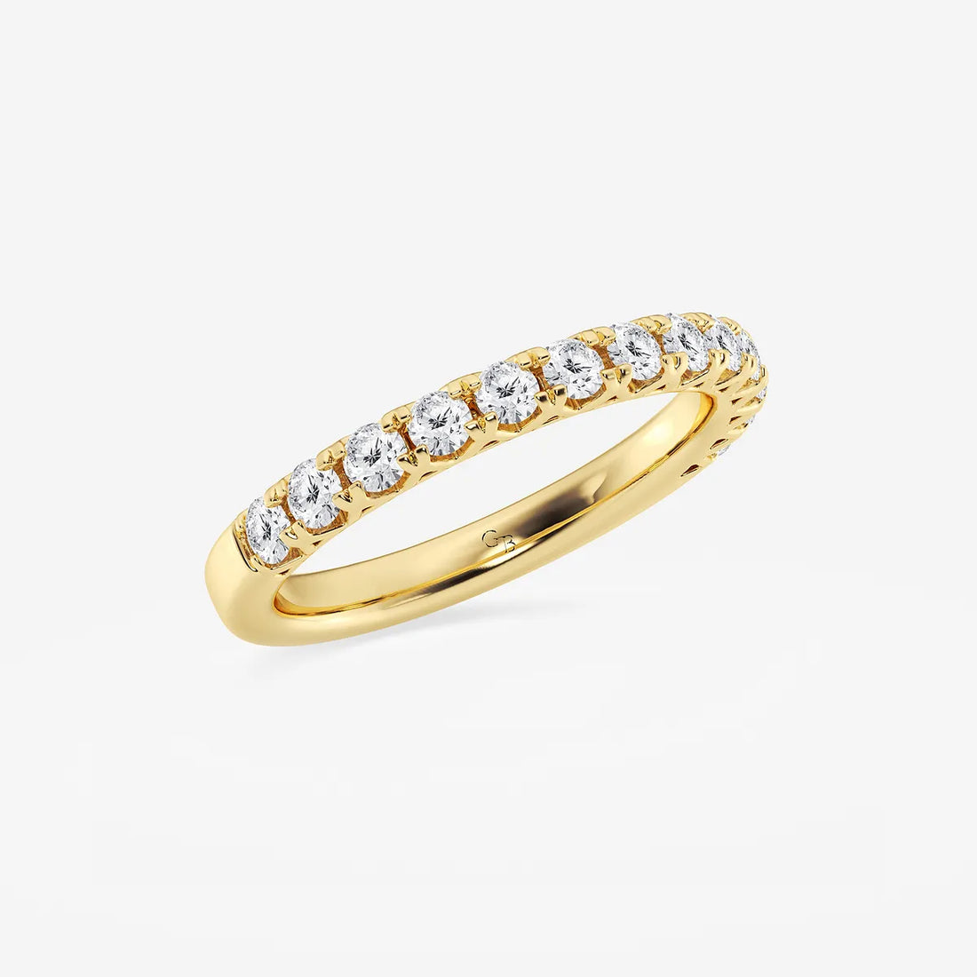 Platina Aure Round Lab-Grown Diamond Prong Set Wedding Band