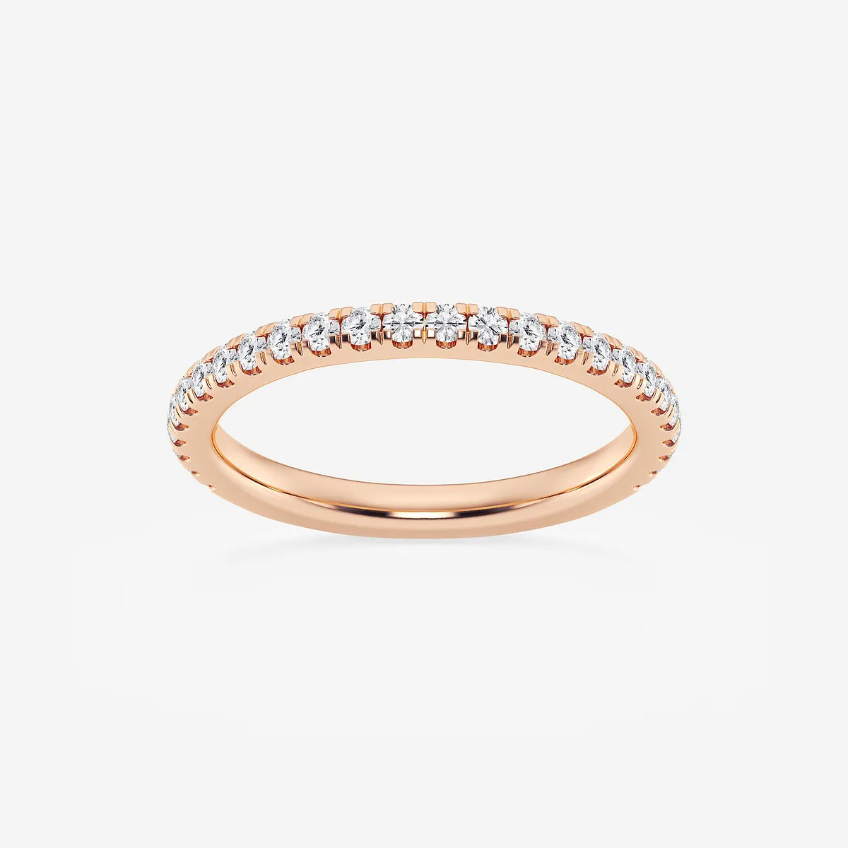 Luminelle Round Lab-Grown Diamond Micro Pavé Wedding Band