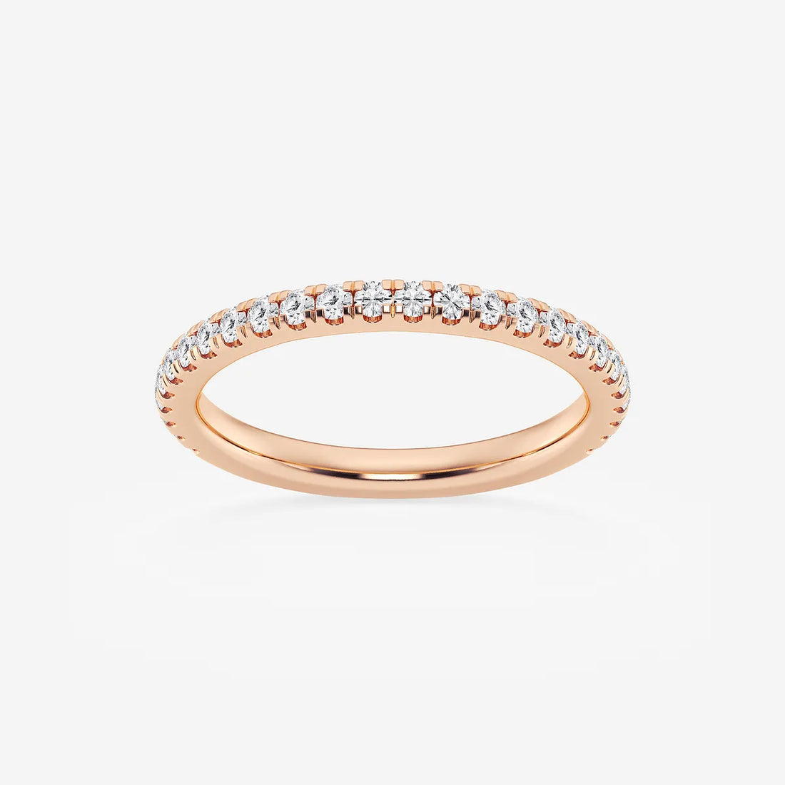 Luminelle Round Lab-Grown Diamond Micro Pavé Wedding Band
