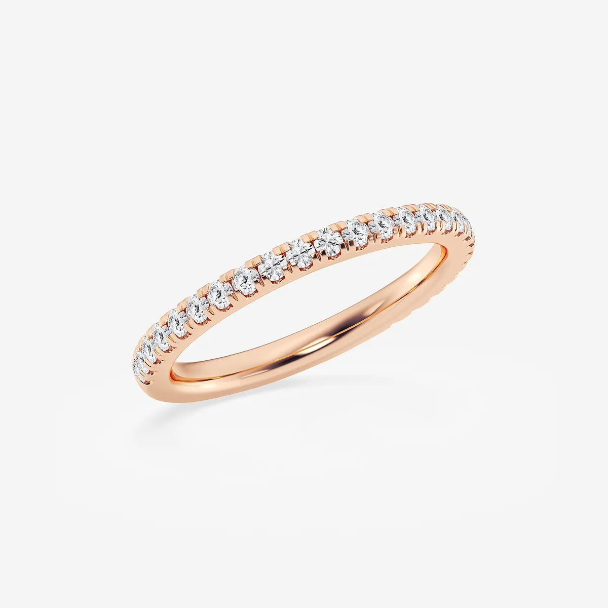 Luminelle Round Lab-Grown Diamond Micro Pavé Wedding Band