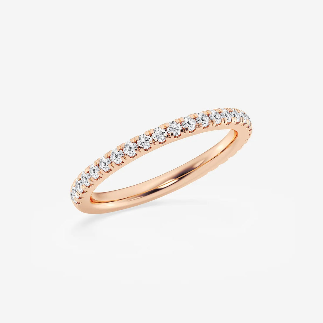 Luminelle Round Lab-Grown Diamond Micro Pavé Wedding Band