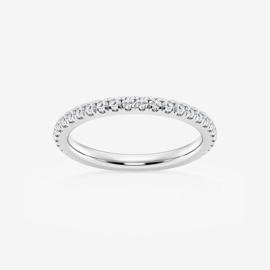 Luminelle Round Lab-Grown Diamond Micro Pavé Wedding Band