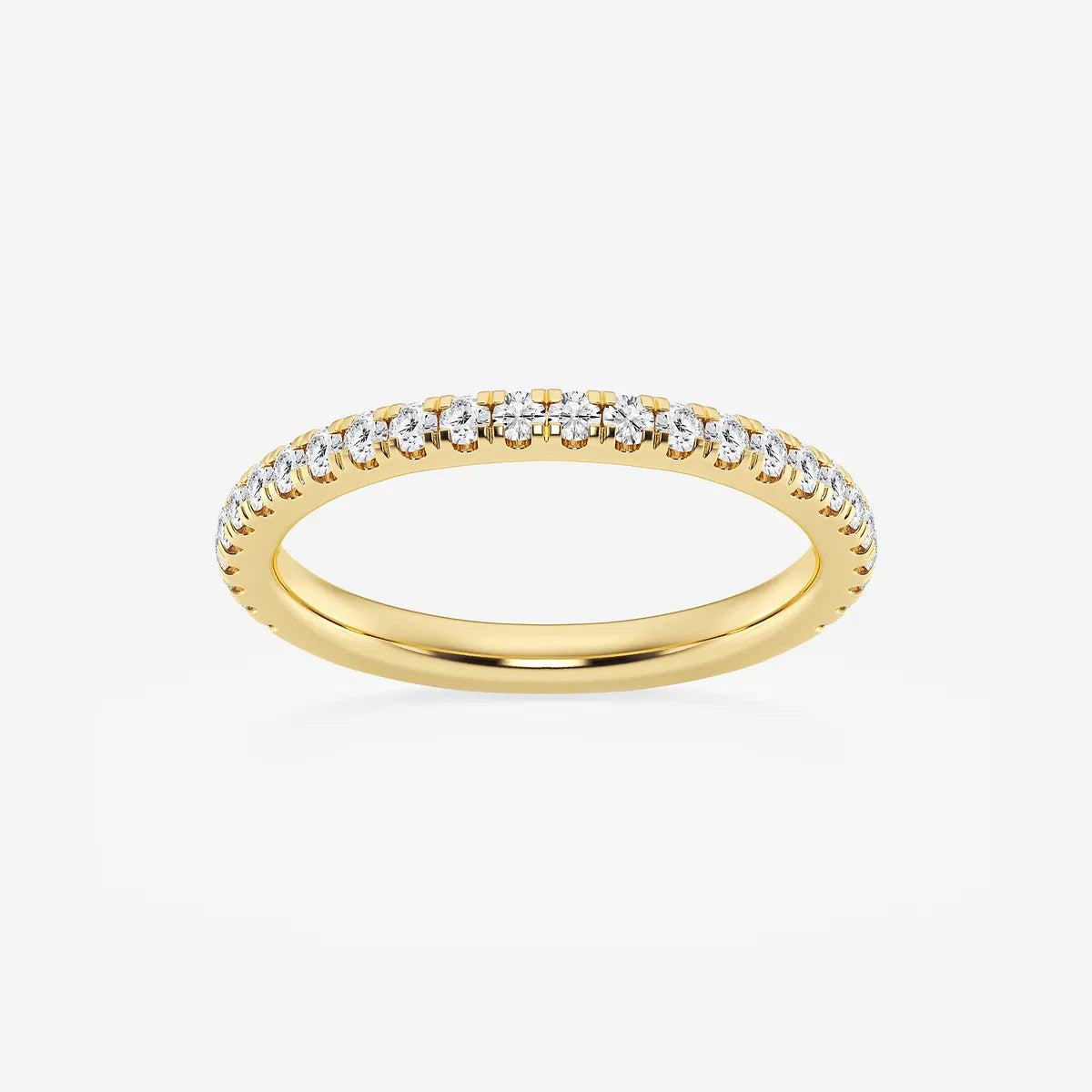 Luminelle Round Lab-Grown Diamond Micro Pavé Wedding Band