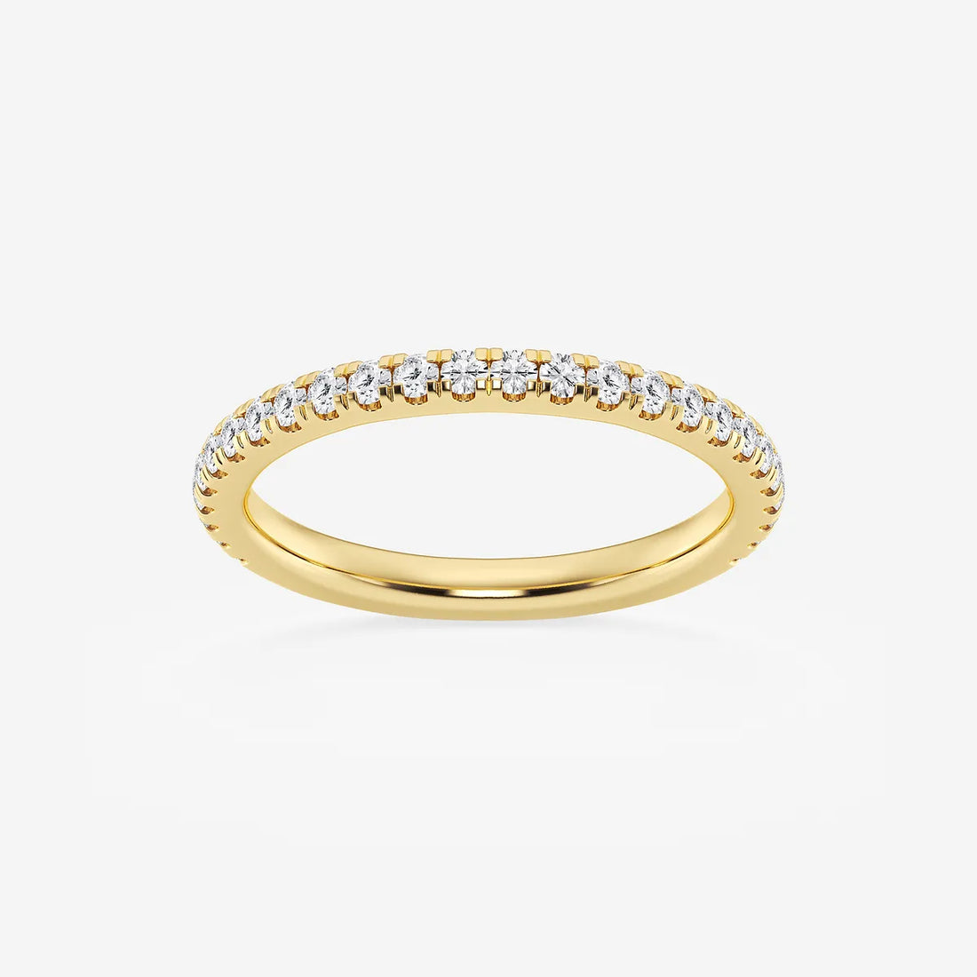 Luminelle Round Lab-Grown Diamond Micro Pavé Wedding Band