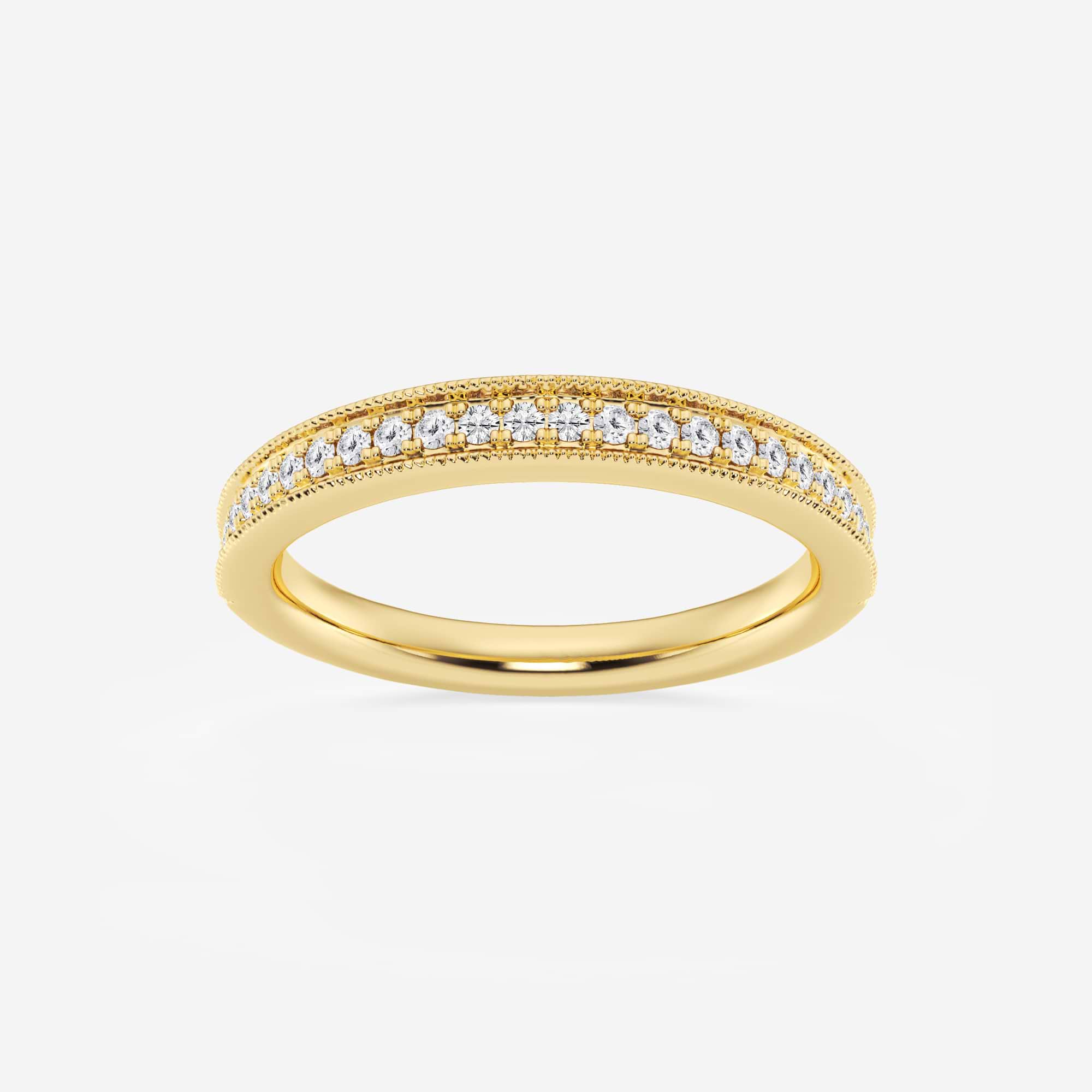 Milgrace Round Lab-Grown Diamond Milgrain Wedding Band