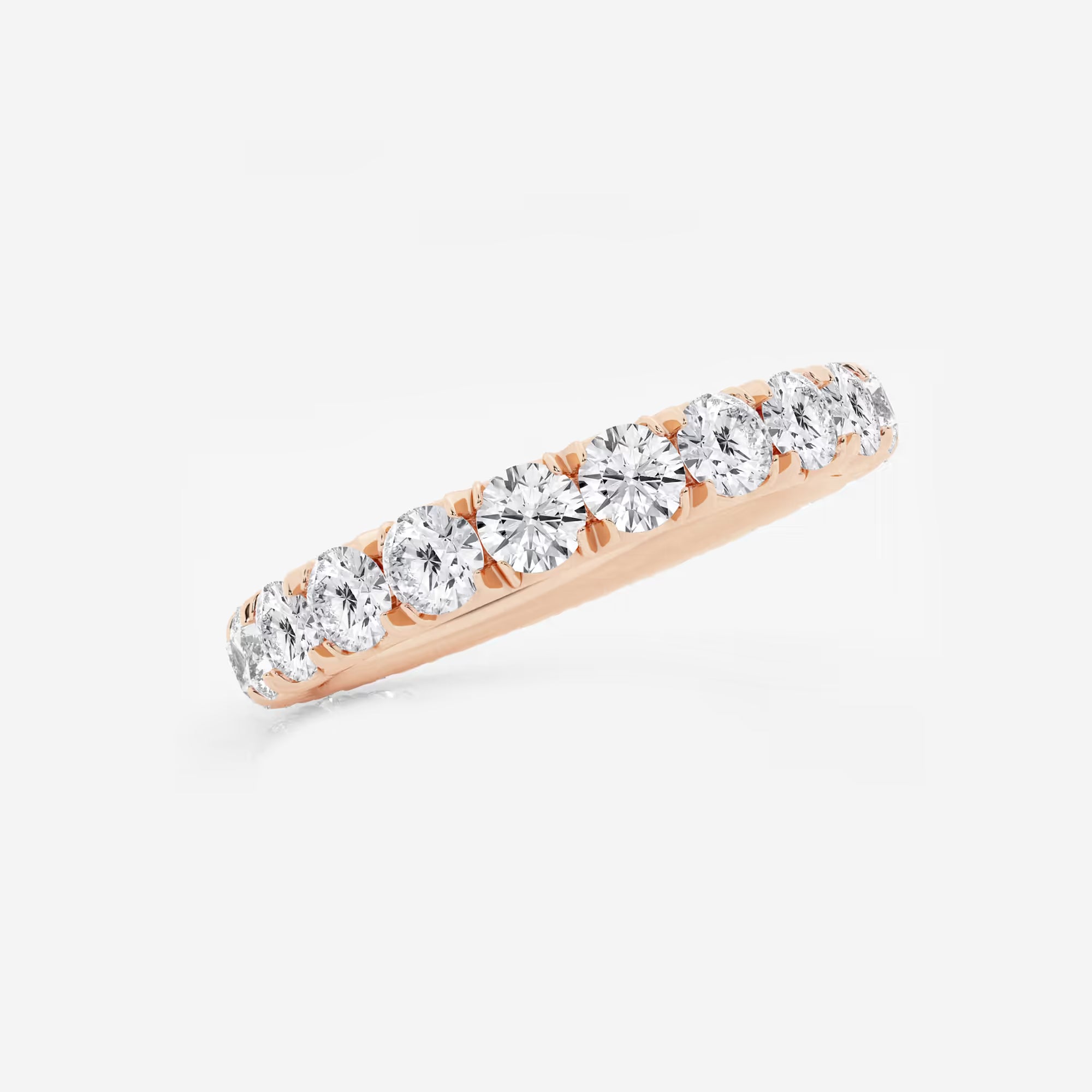 Élégance Round Lab-Grown Diamond French Pavé Eternity Band