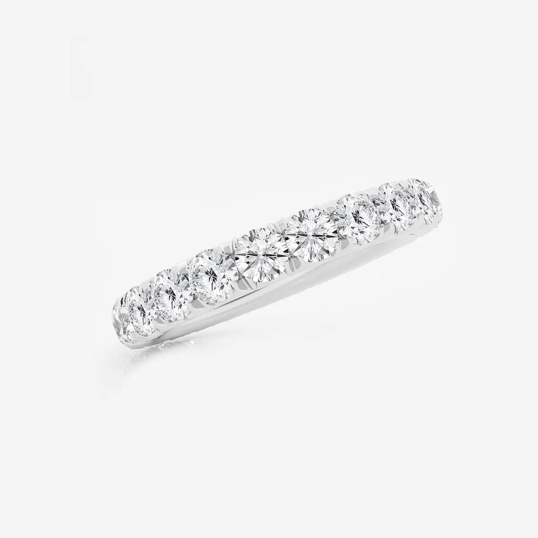 Élégance Round Lab-Grown Diamond French Pavé Eternity Band