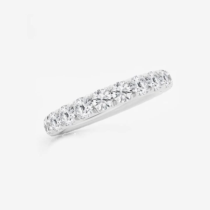 Élégance Round Lab-Grown Diamond French Pavé Eternity Band