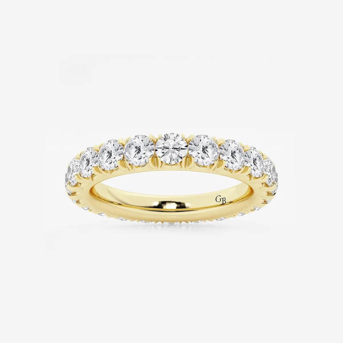 Élégance Round Lab-Grown Diamond French Pavé Eternity Band