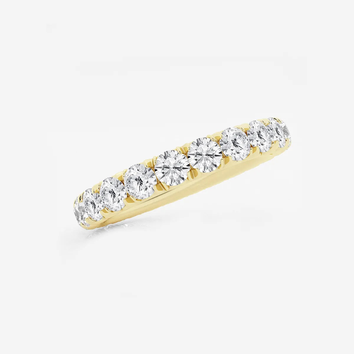 Élégance Round Lab-Grown Diamond French Pavé Eternity Band
