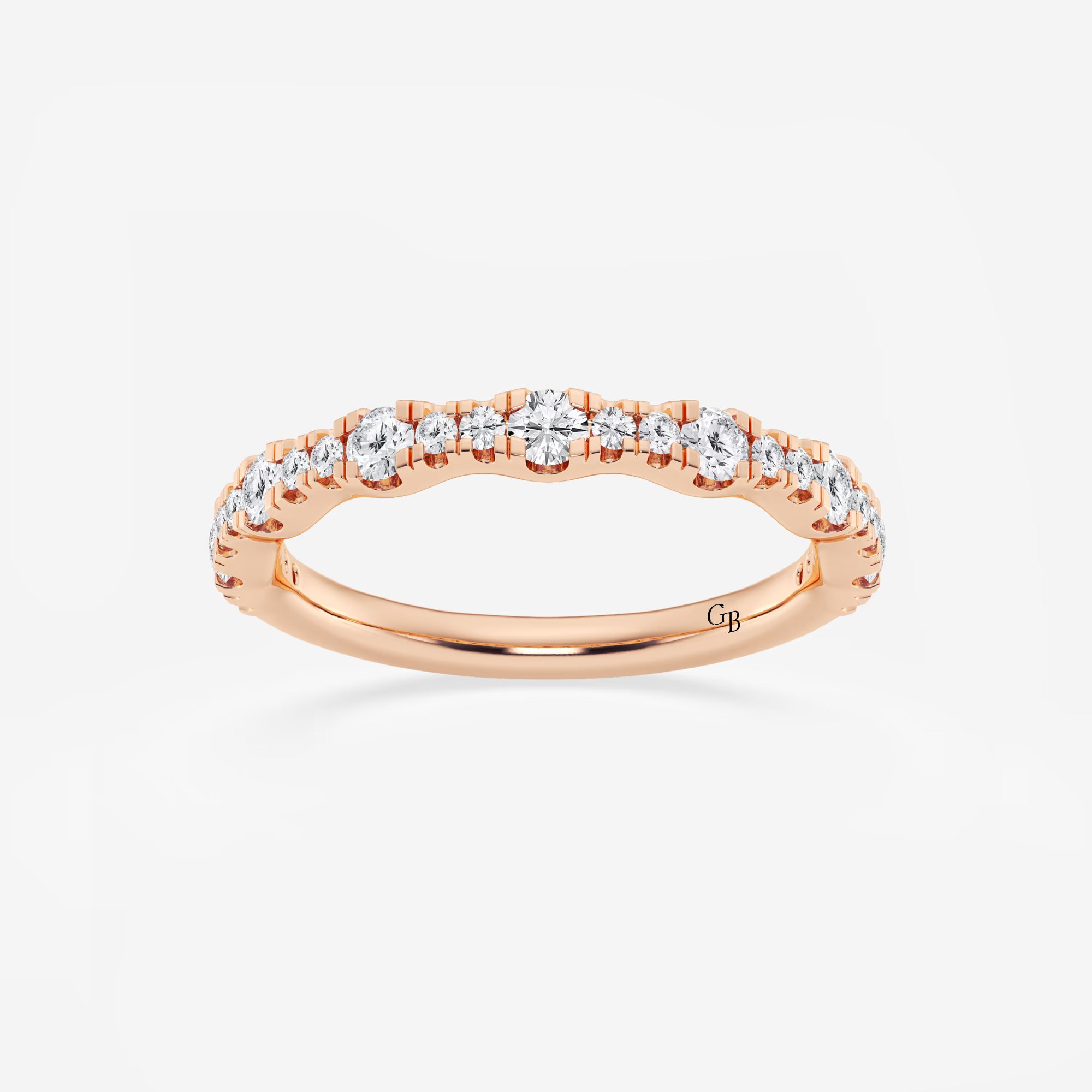 Luminar Round Lab-Grown Diamond Prong Set Wedding Band