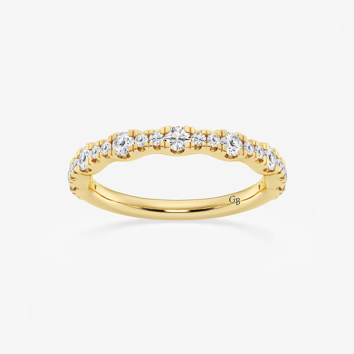 Luminar Round Lab-Grown Diamond Prong Set Wedding Band
