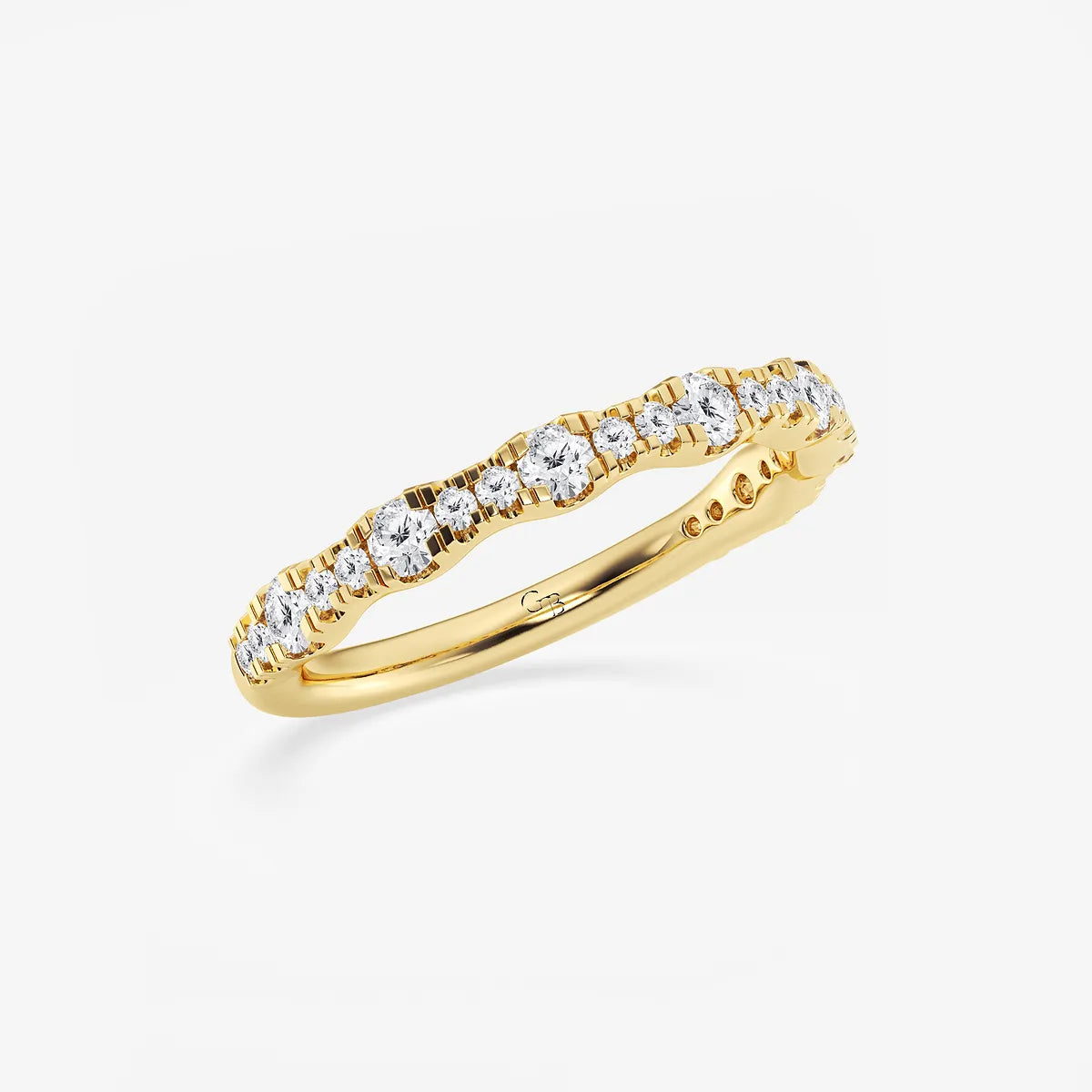 Luminar Round Lab-Grown Diamond Prong Set Wedding Band