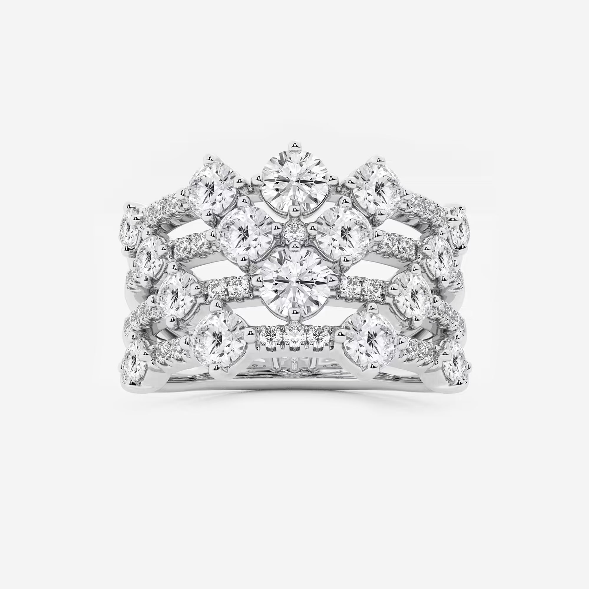 Multivéra Round Lab-Grown Diamond Multi Row Band