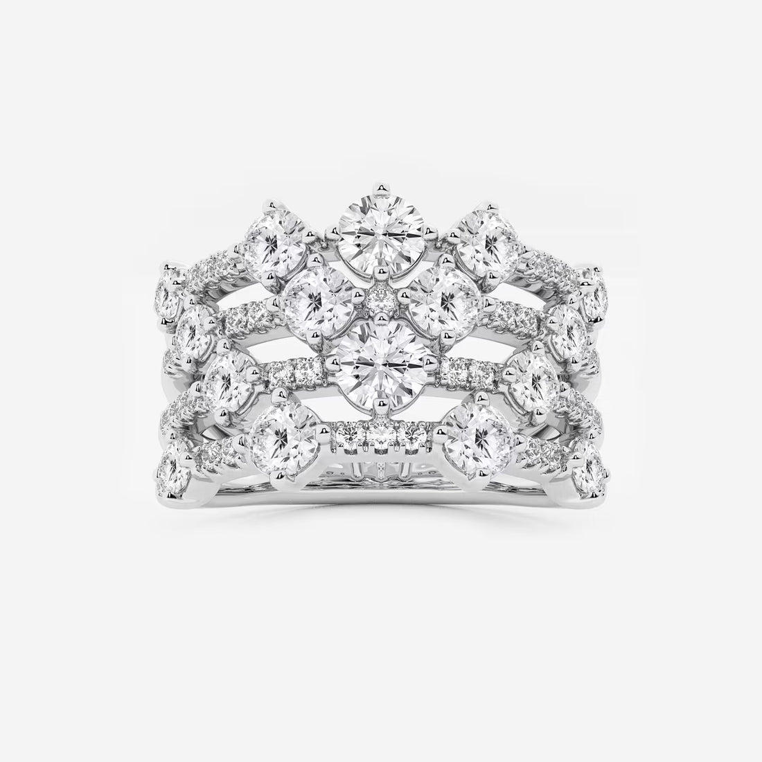 Multivéra Round Lab-Grown Diamond Multi Row Band