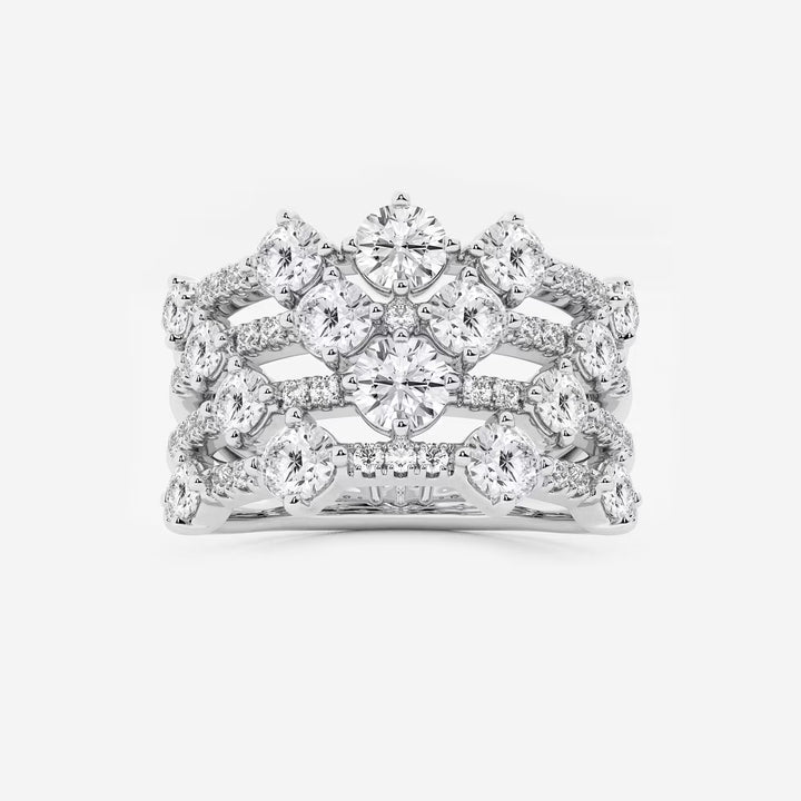 Multivéra Round Lab-Grown Diamond Multi Row Band