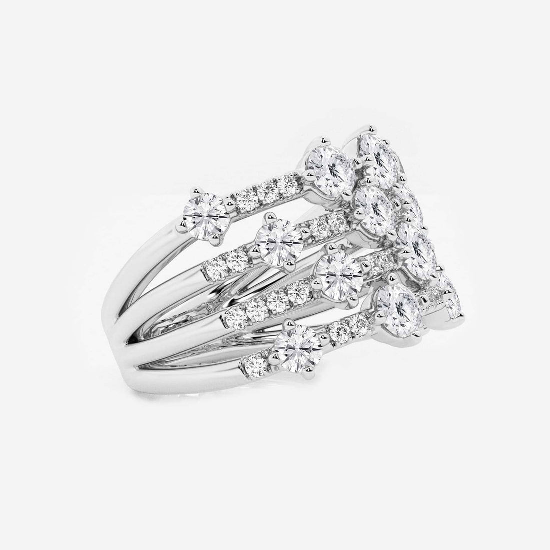 Multivéra Round Lab-Grown Diamond Multi Row Band