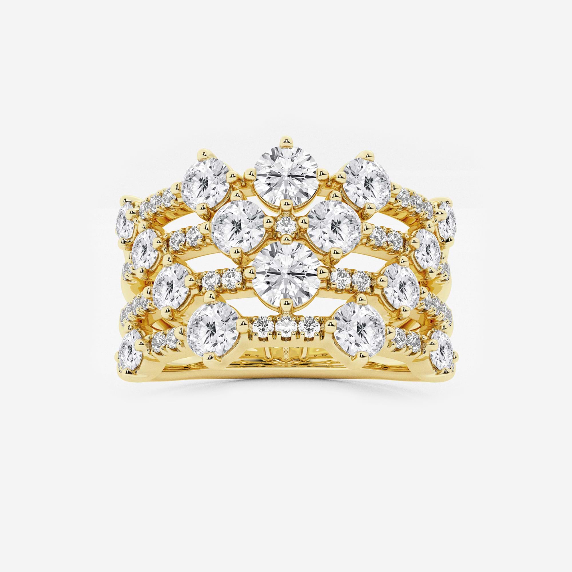 Multivéra Round Lab-Grown Diamond Multi Row Band
