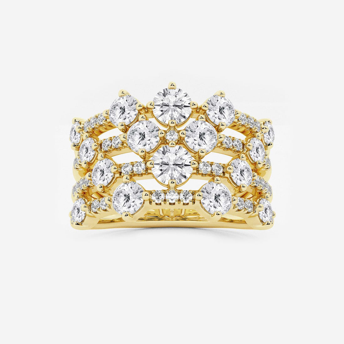 Multivéra Round Lab-Grown Diamond Multi Row Band