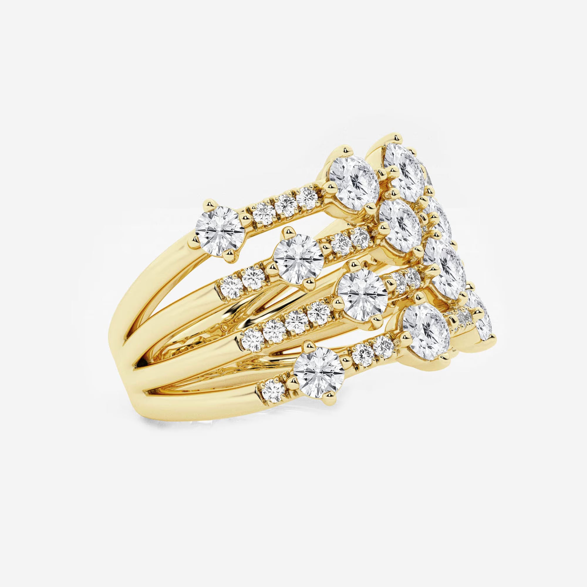Multivéra Round Lab-Grown Diamond Multi Row Band