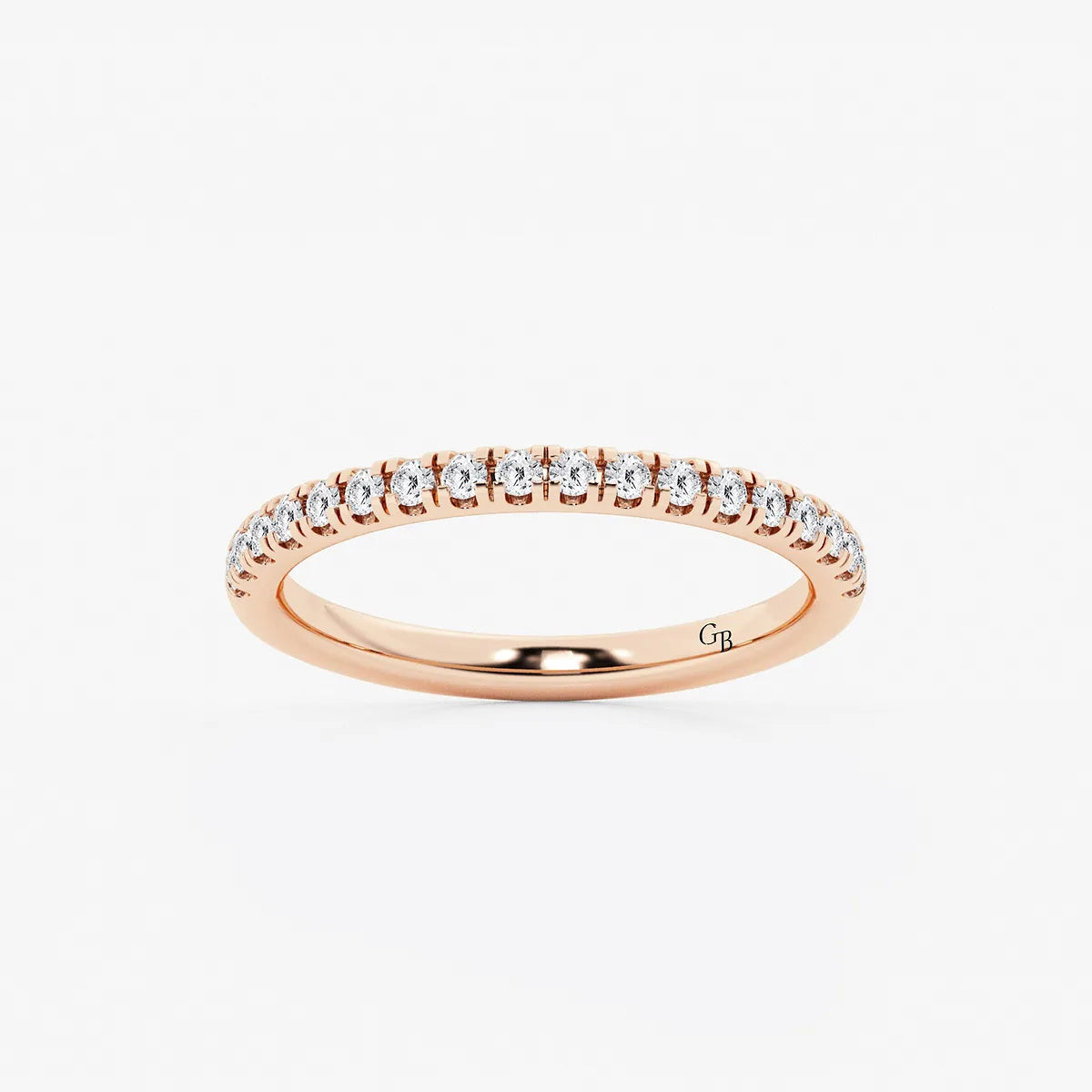 Éterna Slim Round Lab-Grown Diamond Pavé Wedding Band