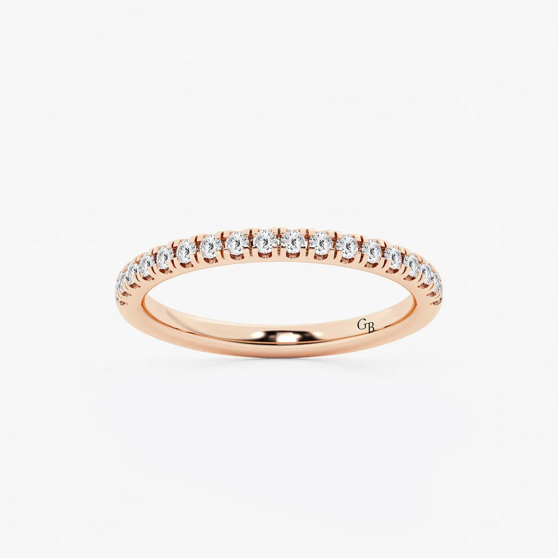 Éterna Slim Round Lab-Grown Diamond Pavé Wedding Band
