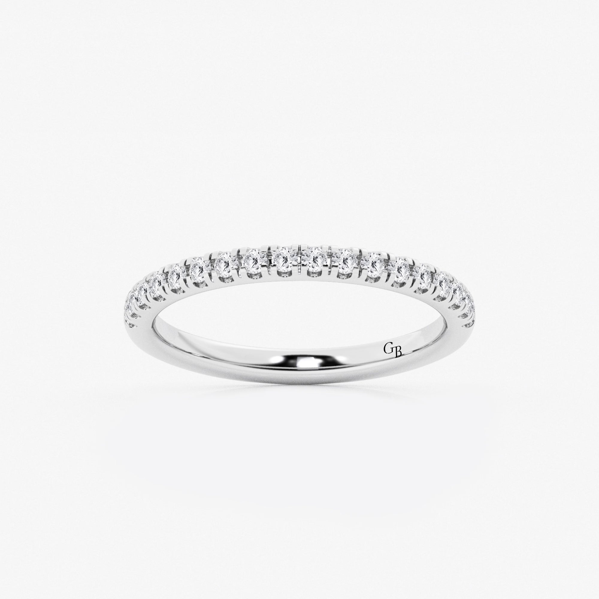 Éterna Slim Round Lab-Grown Diamond Pavé Wedding Band