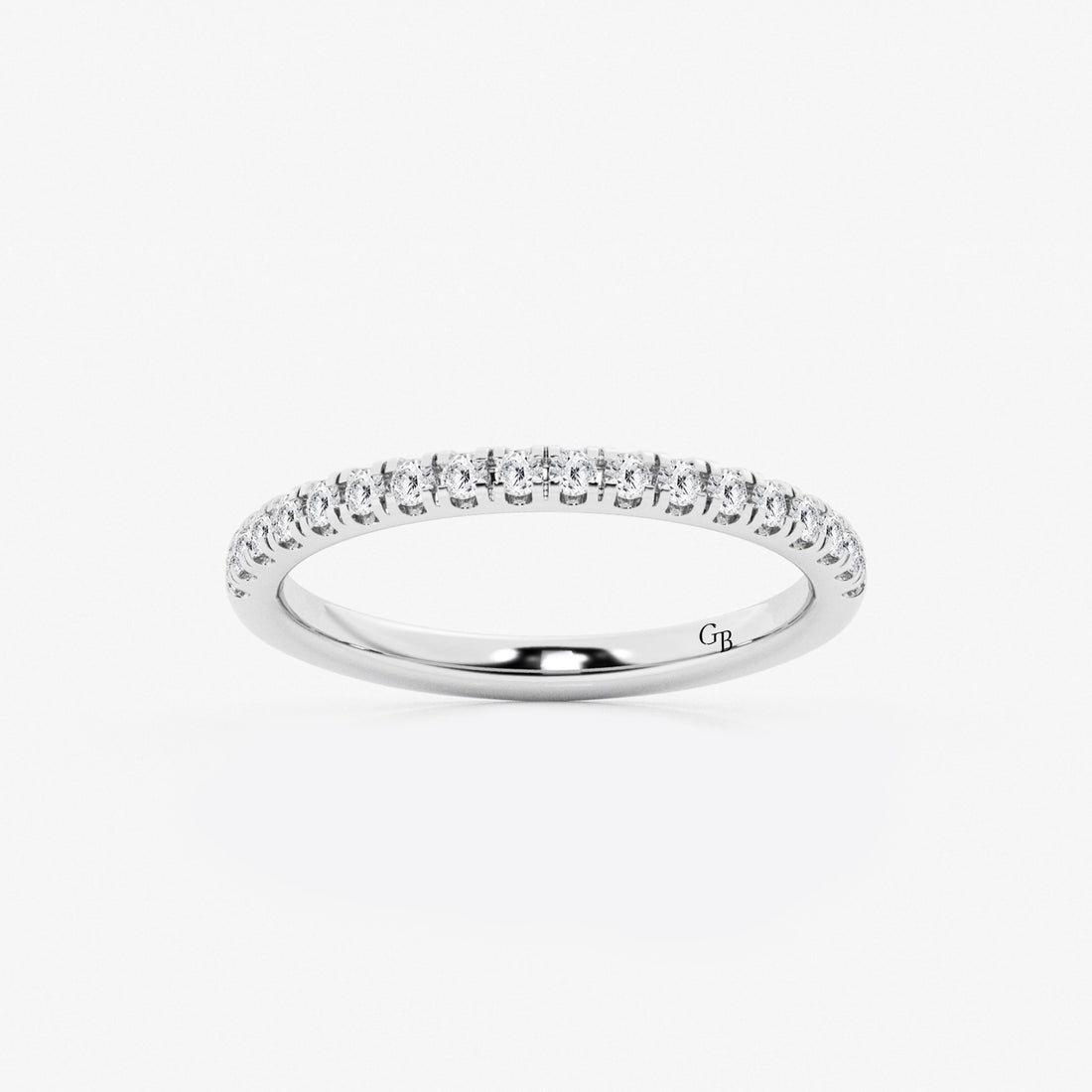 Éterna Slim Round Lab-Grown Diamond Pavé Wedding Band