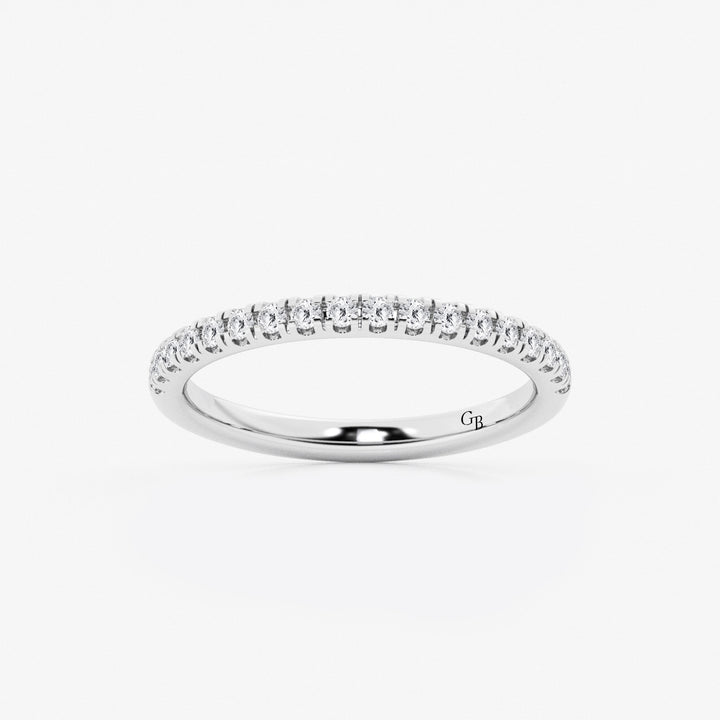 Éterna Slim Round Lab-Grown Diamond Pavé Wedding Band